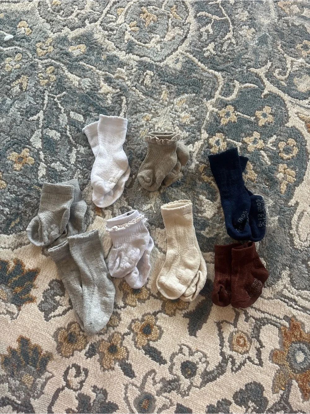 Cat & Jack Toddler Sock Lot in White, Gray, Tan, Brown, Navy